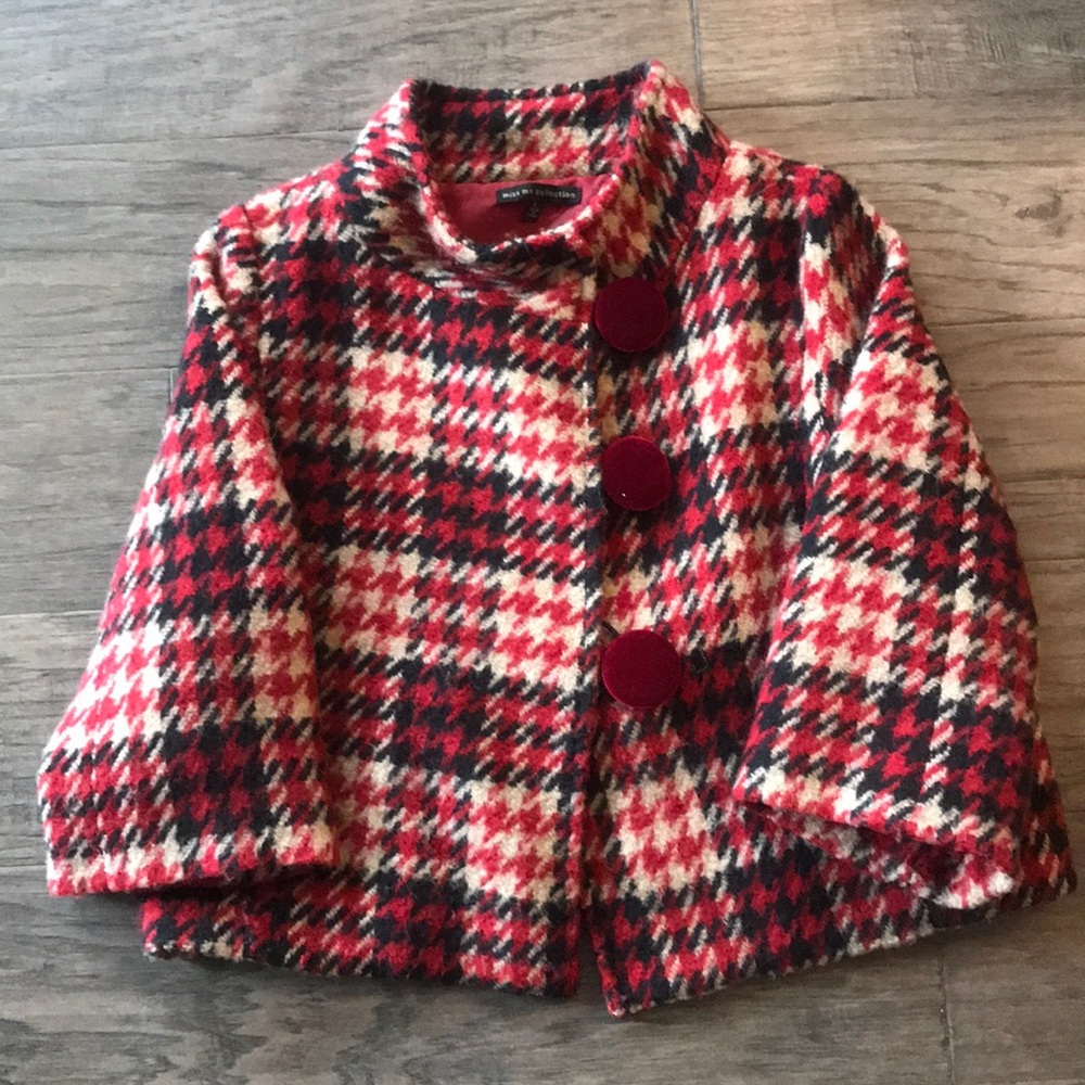 Miss Me Coat Houndstooth